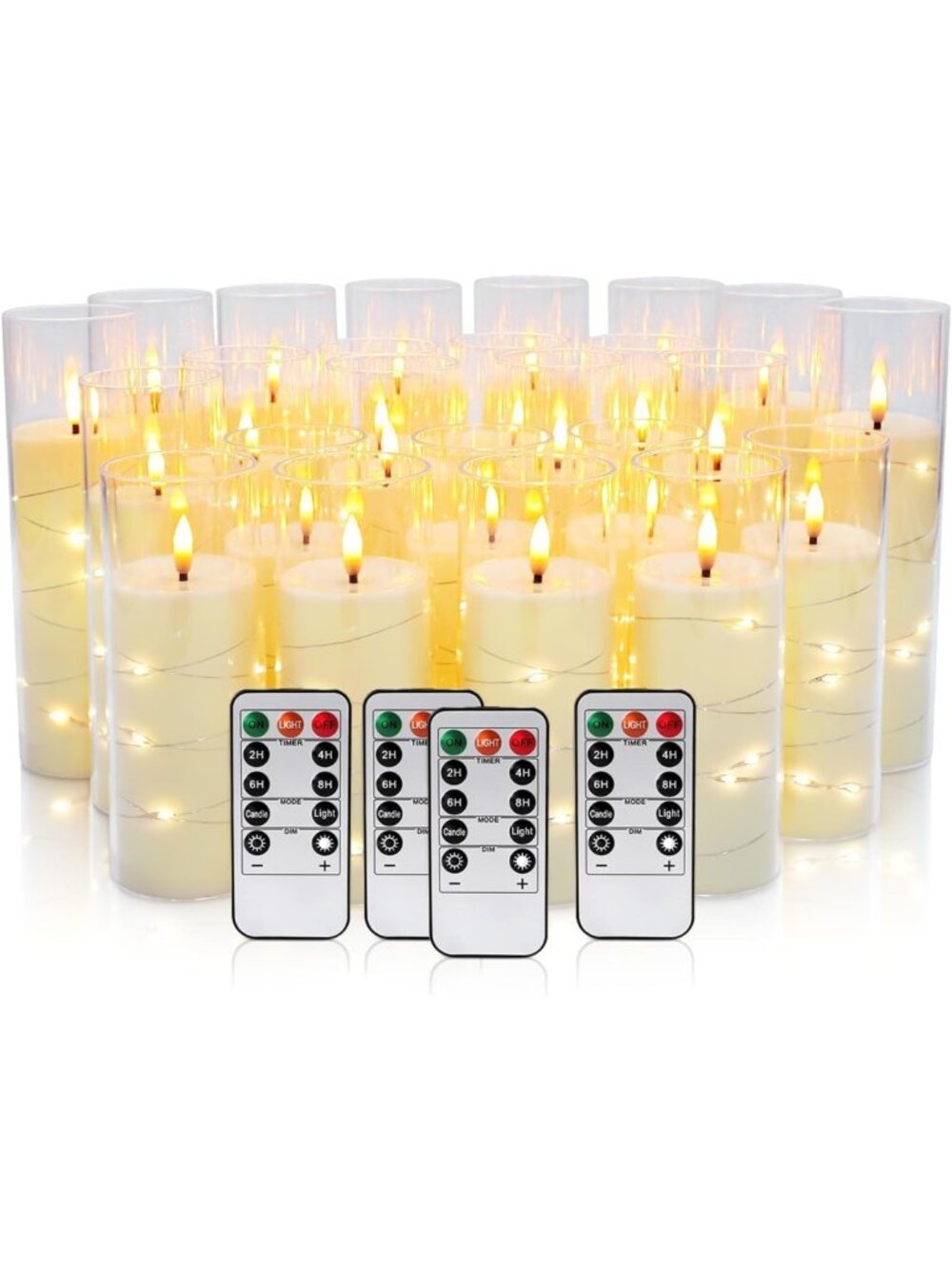 24 Pack Flameless LED Candles - Battery Operated Christmas Decor, Wedding